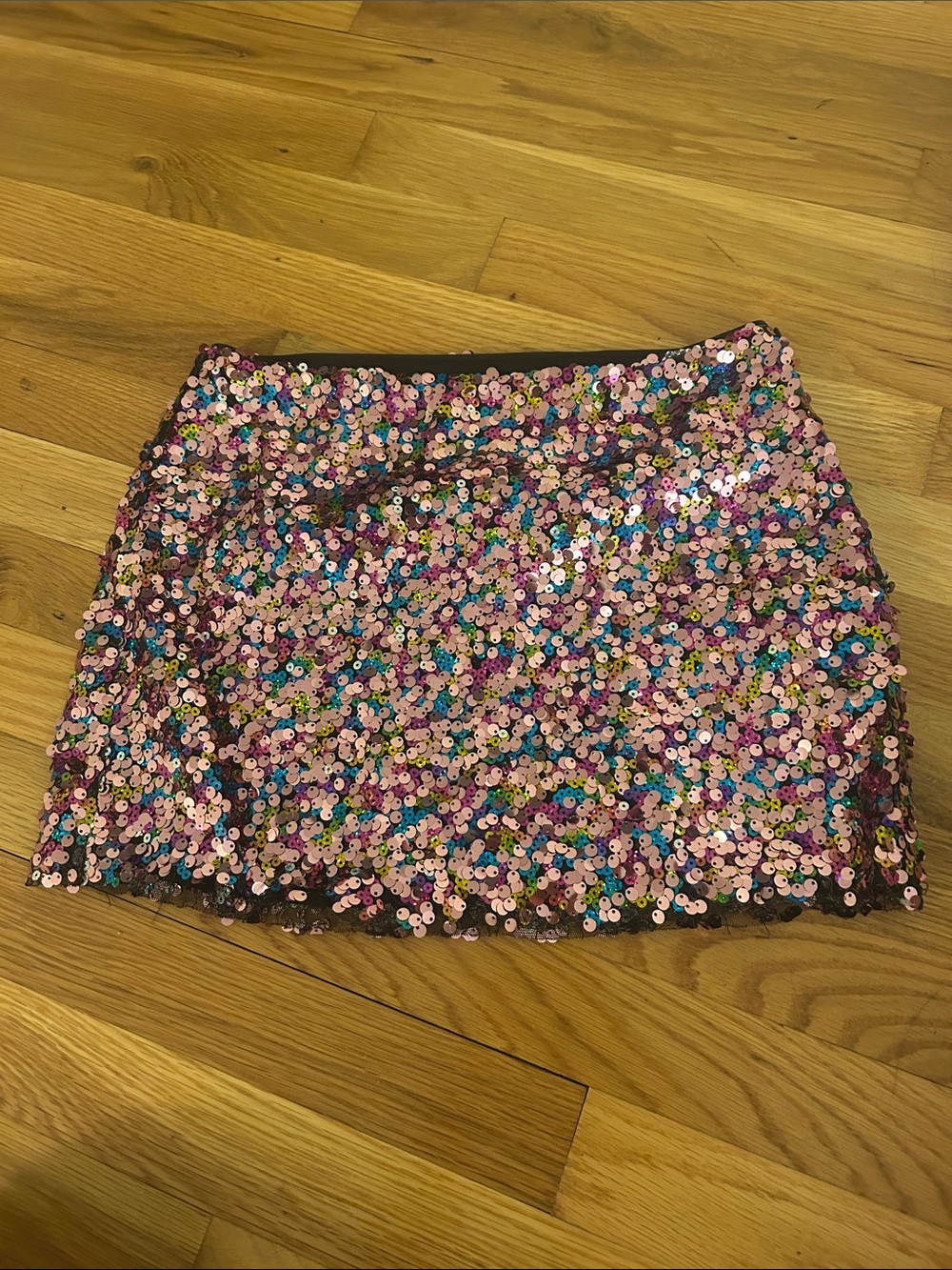 Urban Outfitters Pink Multicolor Sequin Mini Skirt